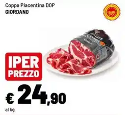 Iper La Grande Coppa Piacentina DOP Giordano offerta