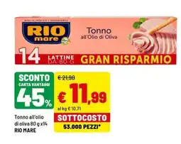 Iper La Grande Tonno all'olio di oliva RIO MARE offerta