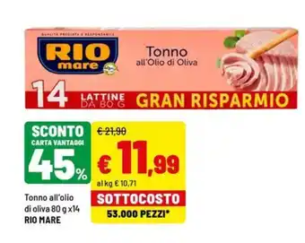 Tonno all'olio di oliva RIO MARE