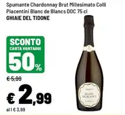 Iper La Grande Spumante Chardonnay Brut Millesimato Colli Piacentini Blanc de Blancs DOC offerta