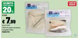 Iper La Grande Filetti di orata o branzino congelati MAREVIVO offerta