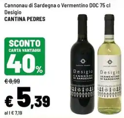 Iper La Grande Cannonau di Sardegna o Vermentino DOC offerta
