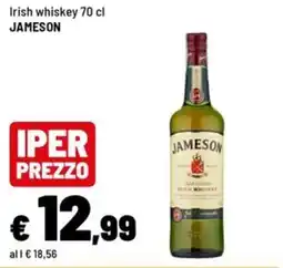 Iper La Grande Irish whiskey Jameson offerta