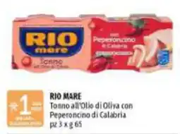 Emi Supermercati Rio Mare Tonno all'Olio di Oliva con Peperoncino di Calabria offerta