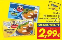 Iper Super Conveniente Findus Bastoncini di merluzzo omega 3/limone offerta