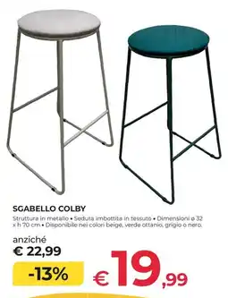Progress Sgabello Colby offerta