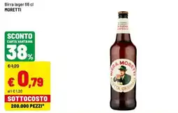 Iper La Grande Birra lager Moretti offerta