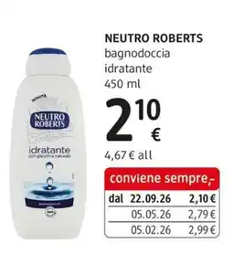 dm drogerie markt Neutro Roberts bagnodoccia idratante offerta