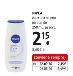 dm drogerie markt NIVEA docciaschiuma idratante offerta