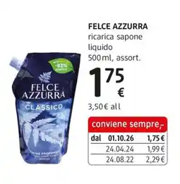 dm drogerie markt Felce Azzurra ricarica sapone liquido offerta
