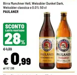 Iper La Grande Paulaner Münchner Hell, Paulaner Weissbier offerta