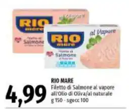 Emi Supermercati Rio Mare Filetto di Salmone al vapore offerta