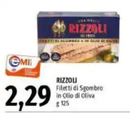 Emi Supermercati Rizzoli Filetti di Sgombro in Olio di Oliva offerta