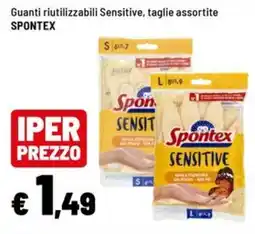 Iper La Grande Guanti riutilizzabili Sensitive Spontex offerta