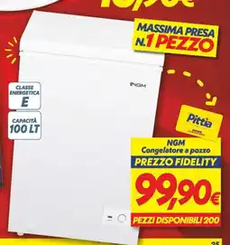 Iper Super Conveniente NGM Congelatore a pozzo offerta