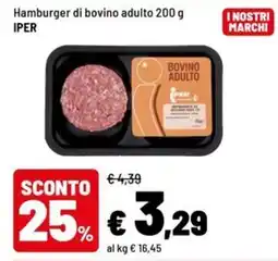 Iper La Grande Hamburger di bovino adulto offerta