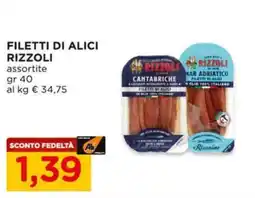 Alì Supermercati Filetti di alici Rizzoli assortite offerta