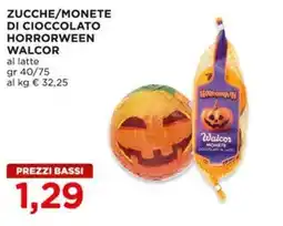 Alì Supermercati Zucche/monete di cioccolato horrorween Walcor offerta