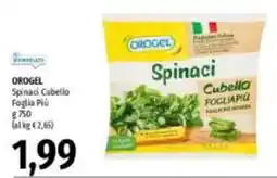 Emi Supermercati Orogel Spinaci Cubello offerta