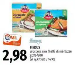 Emi Supermercati Findus crocchette con filetti di merluzzo offerta