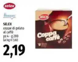 Emi Supermercati Selex coppe di gelato al caffè offerta