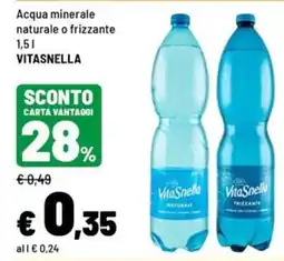 Iper La Grande Acqua minerale naturale o frizzante Vitasnella offerta