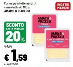 Iper La Grande Formaggi a fette assortiti senza lattosio AMARSI & PIACERSI offerta