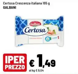 Iper La Grande Certosa Crescenza italiana offerta