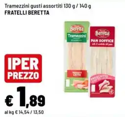 Iper La Grande Tramezzini gusti assortiti FRATELLI BERETTA offerta