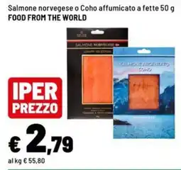 Iper La Grande Salmone norvegese o Coho affumicato offerta