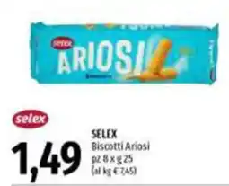Emi Supermercati Selex Biscotti Ariosi offerta