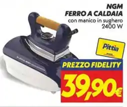 Iper Super Conveniente NGM ferro a caldaia con manico in sughero offerta