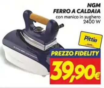 Iper Super Conveniente NGM ferro a caldaia con manico in sughero offerta