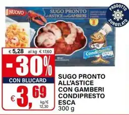 Il Gigante Sugo pronto all'astice con gamberi condipresto offerta