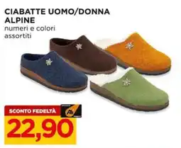 Alì Supermercati Ciabatte Alpine offerta