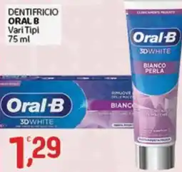 Crai Dentifricio Oral-B 3D White Bianco Perla offerta