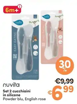 Ideal Bimbo nuvita Set 2 cucchiaini in silicone offerta