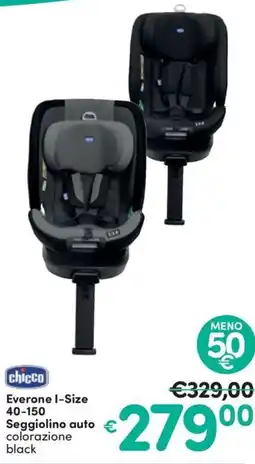 Ideal Bimbo Everone I-Size Seggiolino auto colorazione black offerta