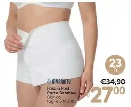 Ideal Bimbo Fascia Post Parto Bamboo Bianco offerta