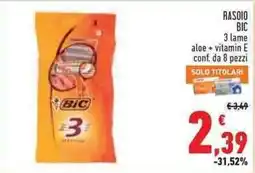 Conad City Rasoio Bic 3 lame offerta