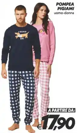 Iper Super Conveniente Pompea pigiami uomo-donna offerta