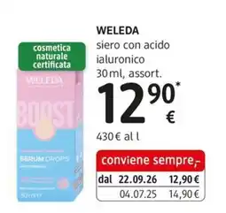 dm drogerie markt WELEDA siero con acido ialuronico offerta