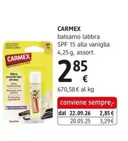 dm drogerie markt Carmex balsamo labbra offerta