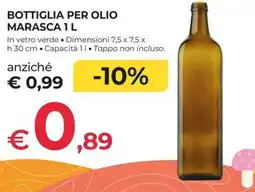 Progress Bottiglia per olio marasca 1 L offerta