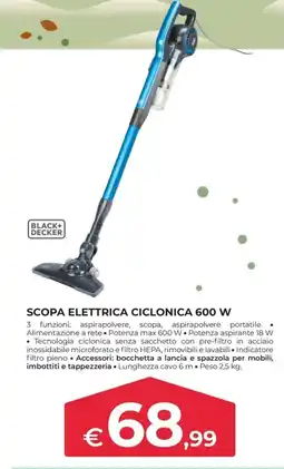 Progress Scopa elettrica ciclonica Black+Decker 600 W offerta