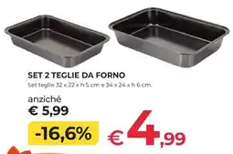 Progress Set 2 teglie da forno offerta