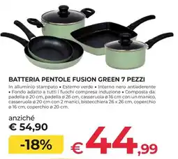 Progress Batteria pentole fusion green offerta