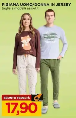 Alì Supermercati Pigiama uomo/donna in jersey offerta