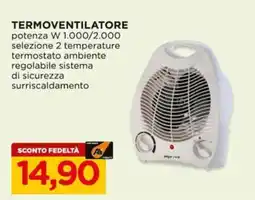 Alì Supermercati Termostato ambiente regolabile sistema di sicurezza surriscaldamento offerta