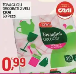 Crai Tovaglioli decorati Crai offerta